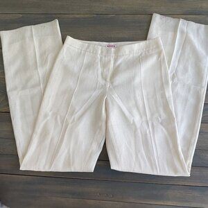 Vintage Rodier Cream Lined Dress Pants Woman's Size Large - Unhemmed (J6)